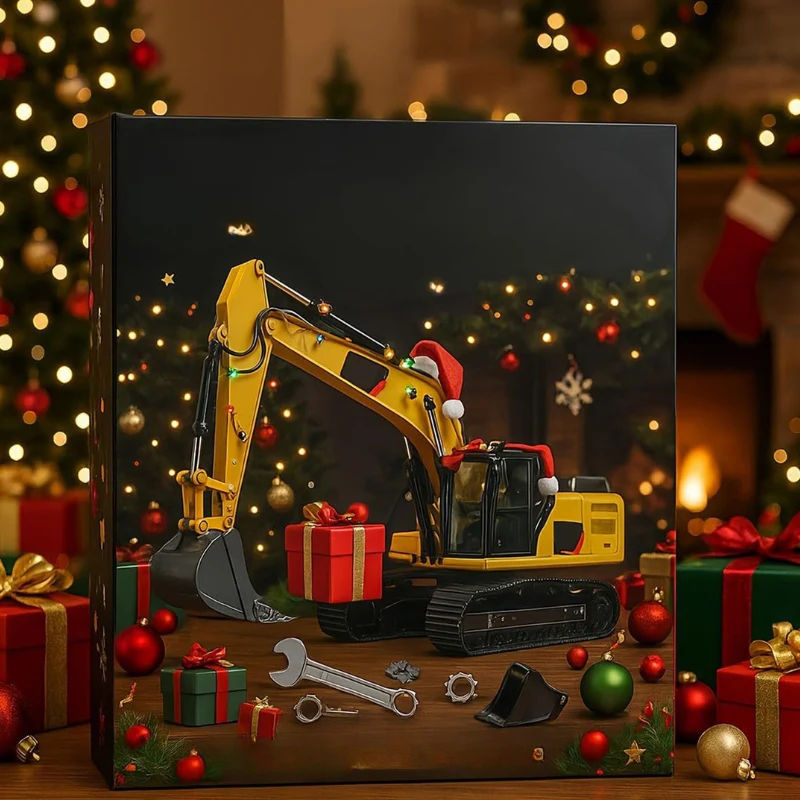 Calendrier de l’Avent grue construction 24 jours