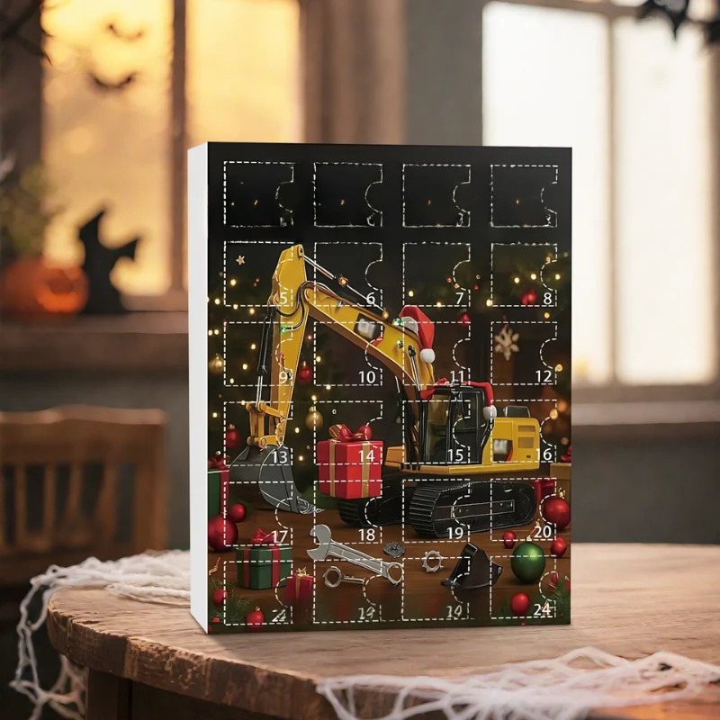 Calendrier de l’Avent grue construction 24 jours
