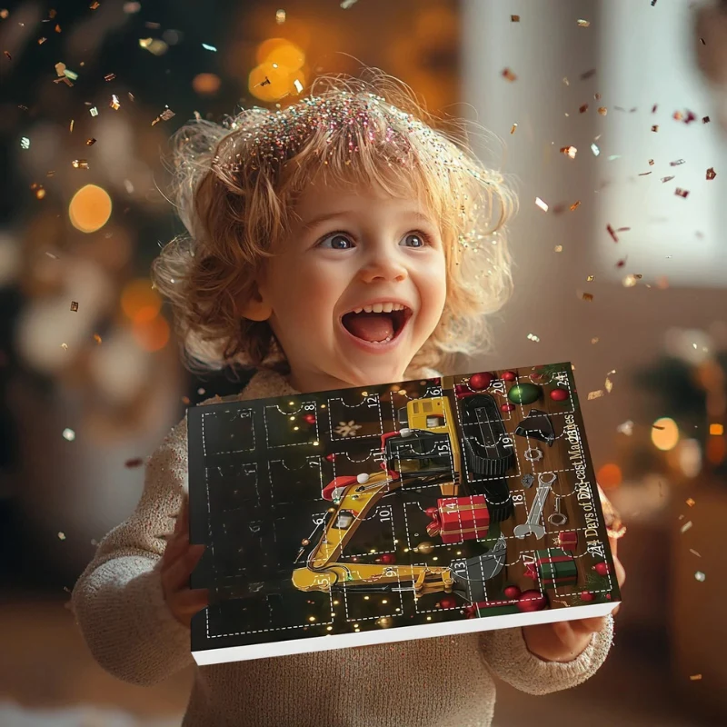 Calendrier de l’Avent grue construction 24 jours