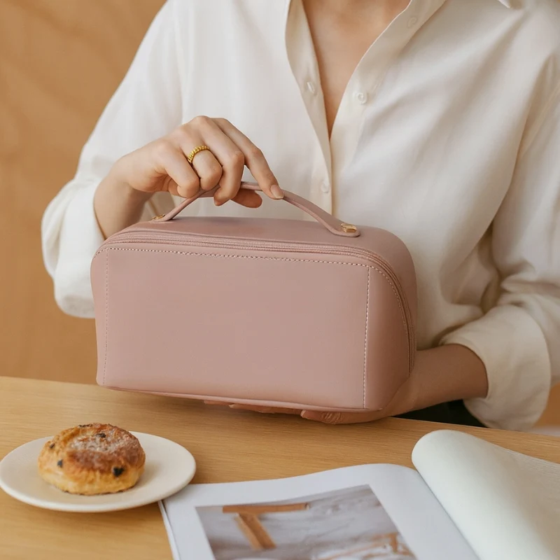 Trousse cosmétique grande capacité avec poches à fermeture éclair