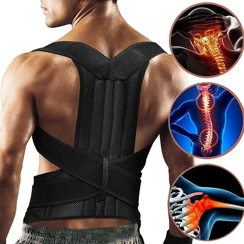 Correcteur posture dos unisexe gilet alignement