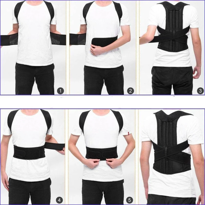 Correcteur posture dos unisexe gilet alignement