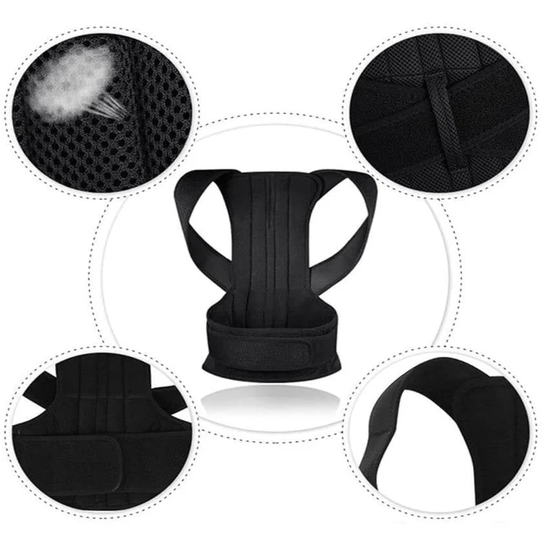 Correcteur posture dos unisexe gilet alignement