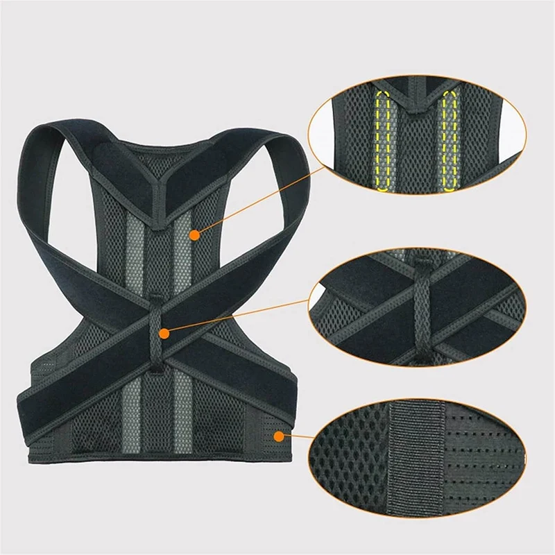 Correcteur posture dos unisexe gilet alignement