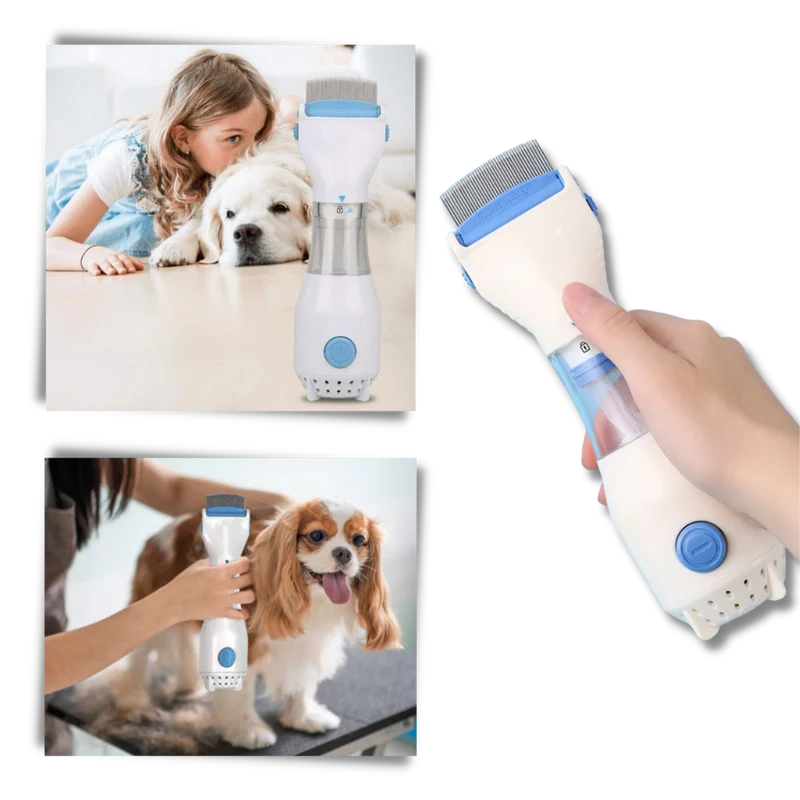Peigne anti-poux électrique pour cheveux & poils