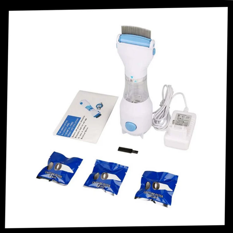 Peigne anti-poux électrique pour cheveux & poils