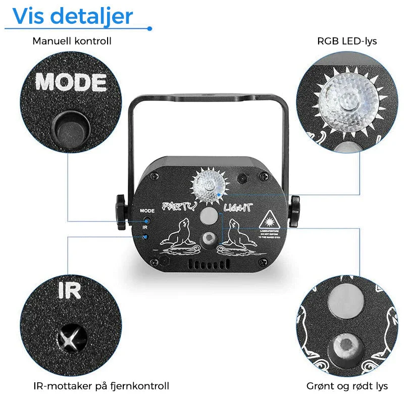 Luce Laser LED per Palcoscenico - Telecomando | Fantastici Motivi
