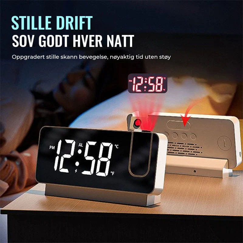 Orologio digitale a proiezione intelligente - Tempo sul muro o sul soffitto