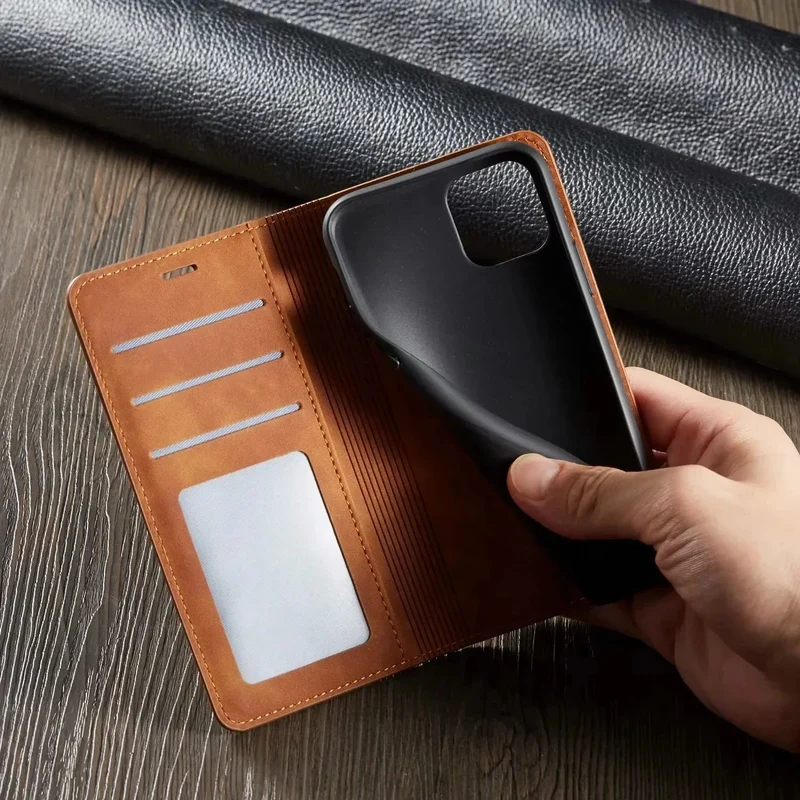 Custodia Magnetica per iPhone in Pelle Premium per Uomini e Donne