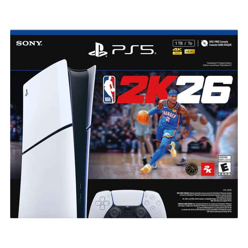 SONY - Ensemble PlayStation 5 Édition Numérique 1 To NBA 2K26