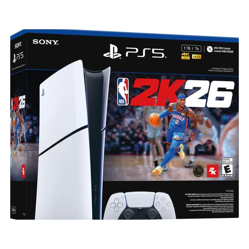 SONY - Ensemble PlayStation 5 Édition Numérique 1 To NBA 2K26