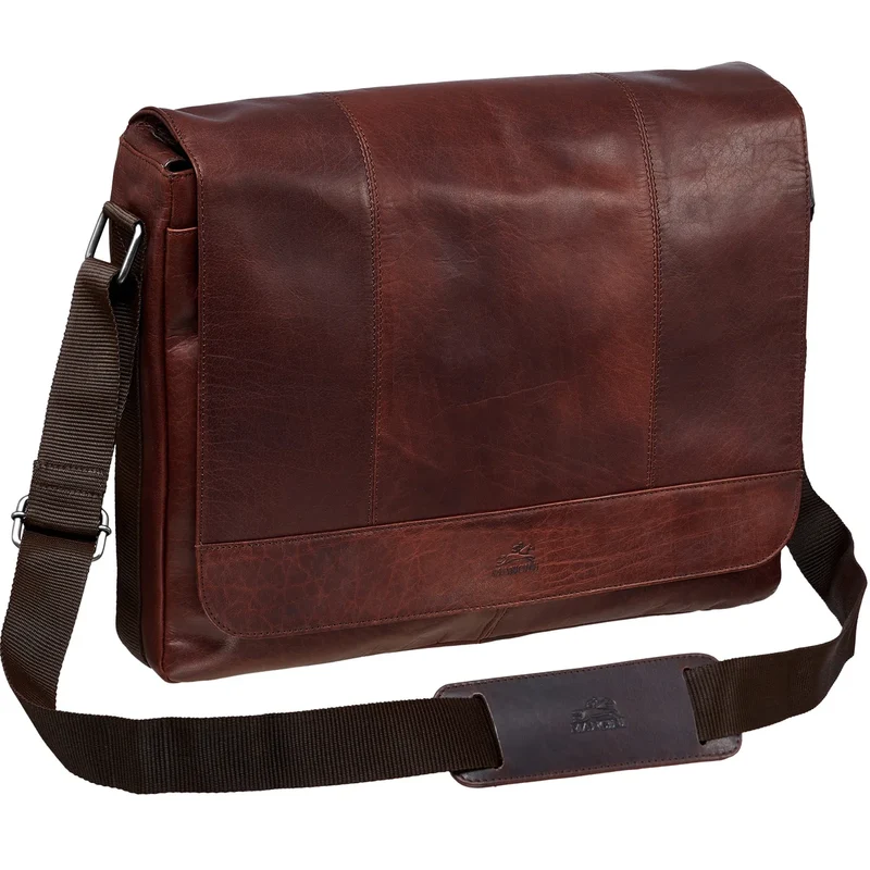 MANCINI - Sac Messager en Cuir pour Ordinateur Portable