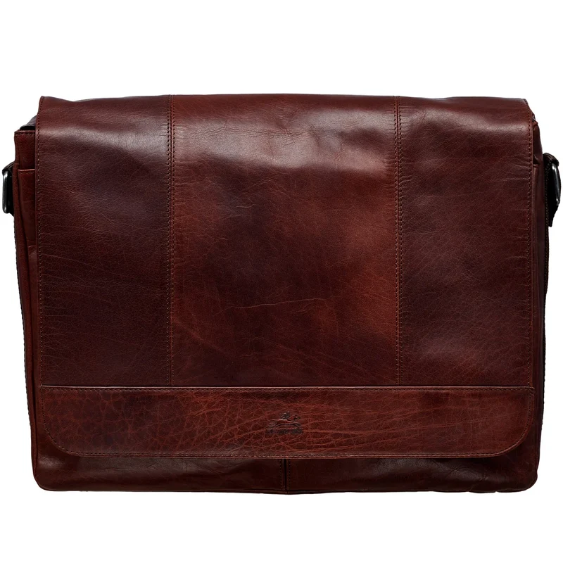 MANCINI - Sac Messager en Cuir pour Ordinateur Portable