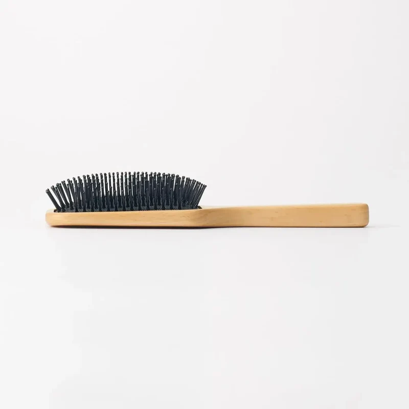 Muji Beech Wood Scalp Care Hair Brush for Gentle Grooming 23.5cm