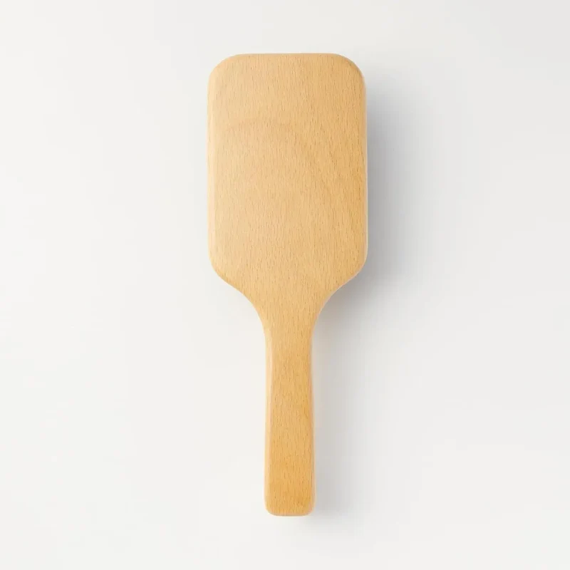 Muji Beech Wood Scalp Care Hair Brush for Gentle Grooming 23.5cm