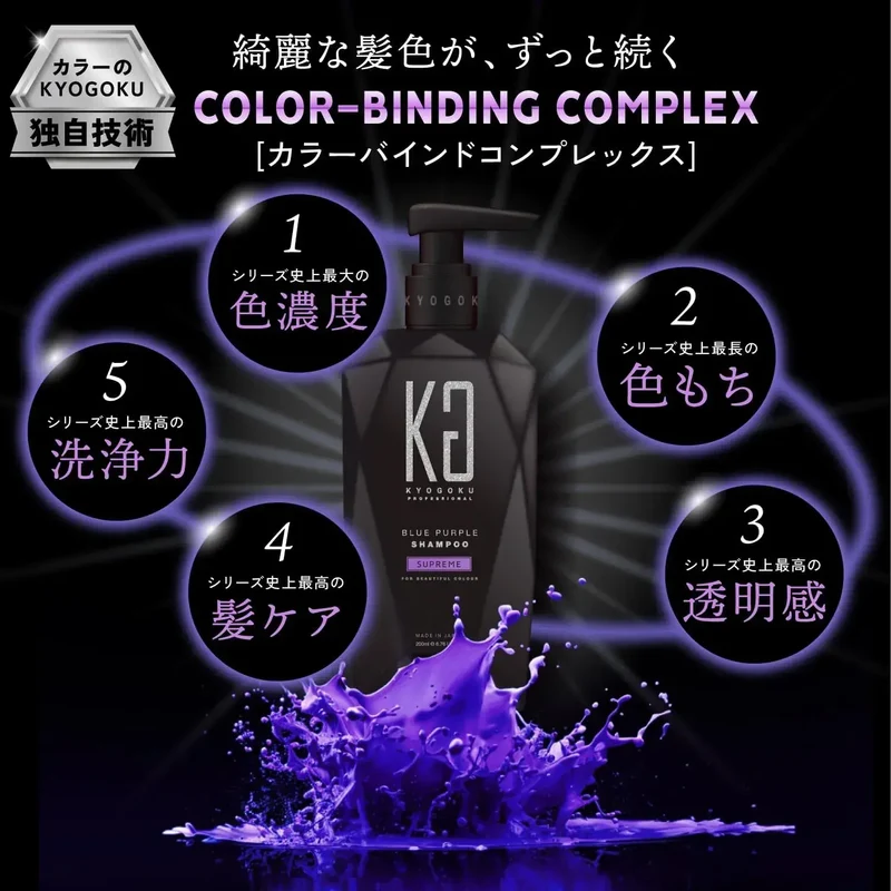 Kyogoku Purple Color-Care Shampoo for Blonde Hair 6.8 fl oz