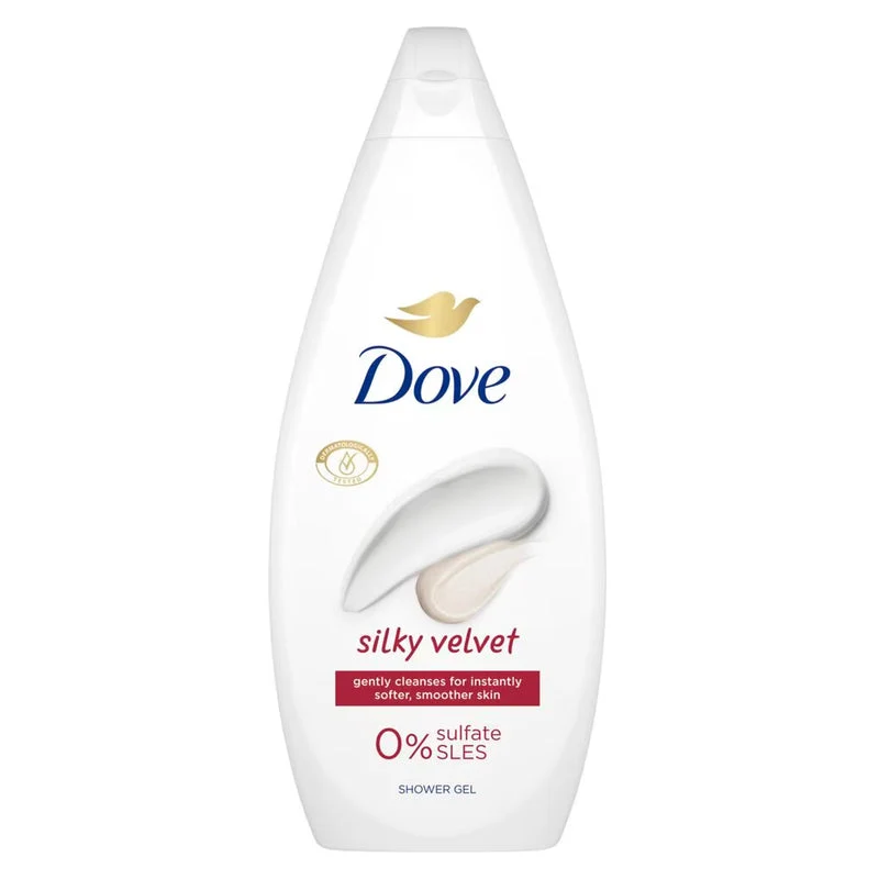 Dove Essential Silky Velvet Douchegel 450ml x 6