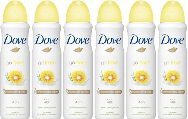 Dove go fresh grapefruit Women - 150 ml - deodorant spray - 4 st - Voordeelverpakking 4x150