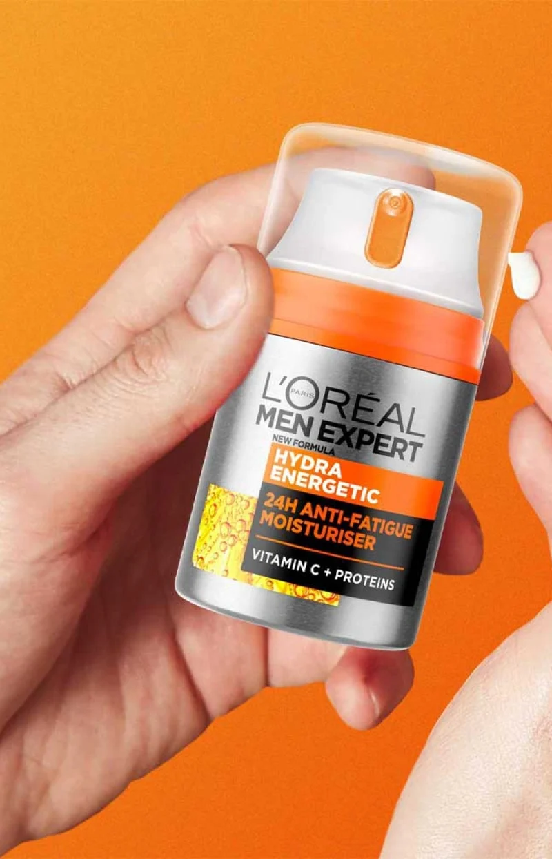 Crème hydratante anti-fatigue - Hydra-Energétic - Guarana & vitamine C - Homme - 50 ml