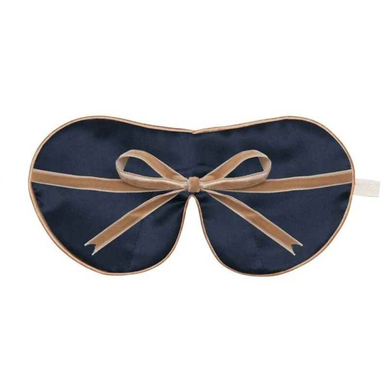 Printed Silk Lavender Eye Mask Cherry Blossom