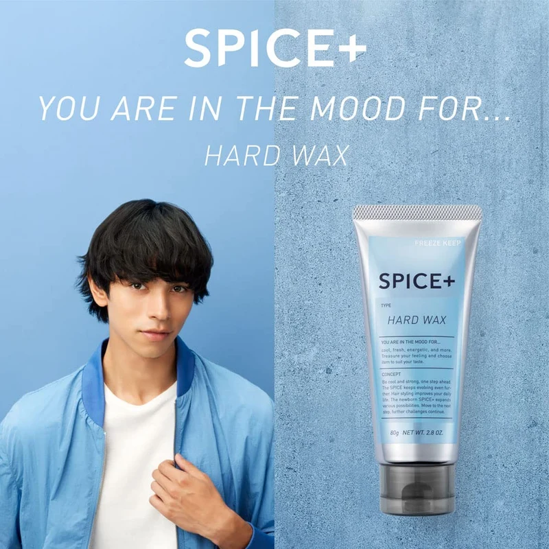 Spice+ Hard Wax Hair Gel Green Apple Scent 80g - Strong Hold Styling Wax