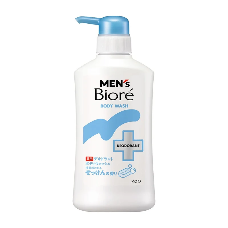 Mens Biore Deodorant Body Wash Soap Scent Bottle 420ml