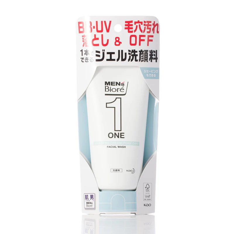 Mens Biore ONE Cleansing Gel Face Wash 200g