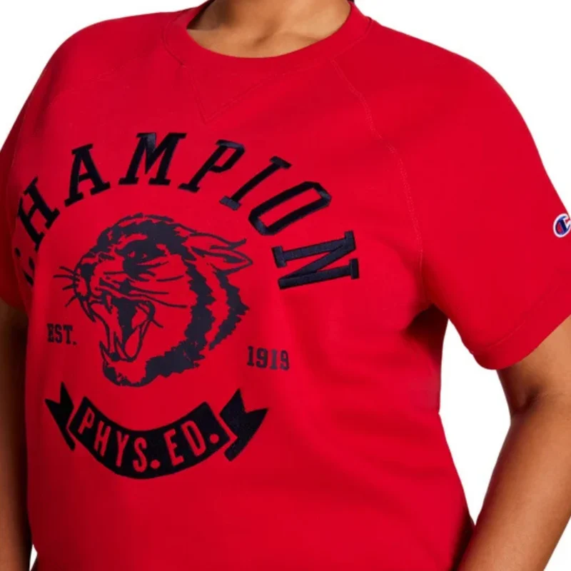 CHAMPION - Chandail à Manches Courtes en Molleton pour Femme
