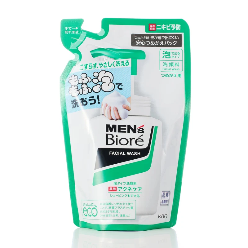 Mens Biore Acne Care Foaming Face Wash Refill 130ml