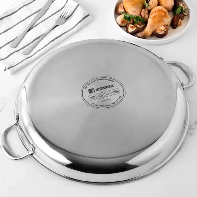 BERGNER - Poêle à Paella Antiadhésive en Céramique de 40 cm