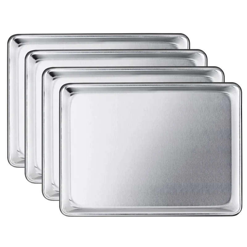 NEW STAR FOODSERVICE - Paquet de 4 Plaques de Cuisson Format 1/4