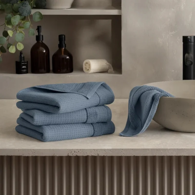WELHOME - Paquet de 4 Serviettes à Main