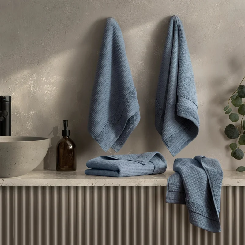 WELHOME - Paquet de 4 Serviettes à Main