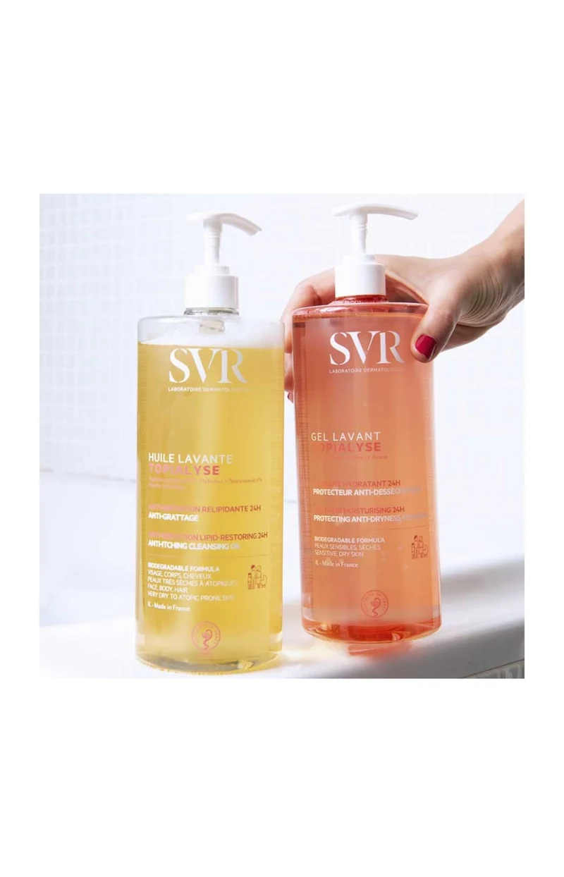 Gel lavant apaisant & hydratant - Topialyse - Peaux sensibles à sèches - Corps - 1 L