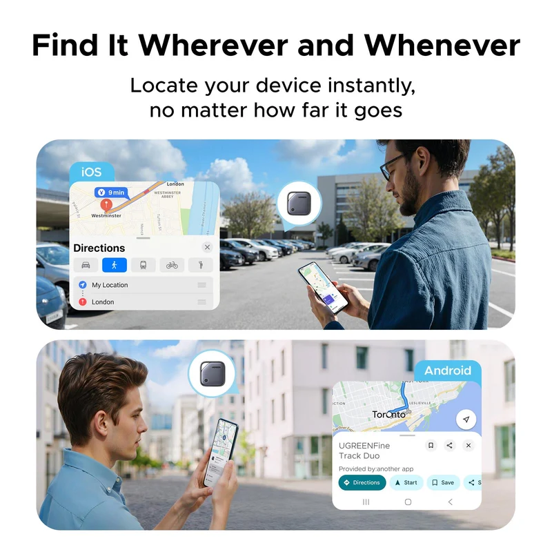 UGREEN Finder Pro USB-C Bluetooth Tracker for Apple & Google [1 Pack]
