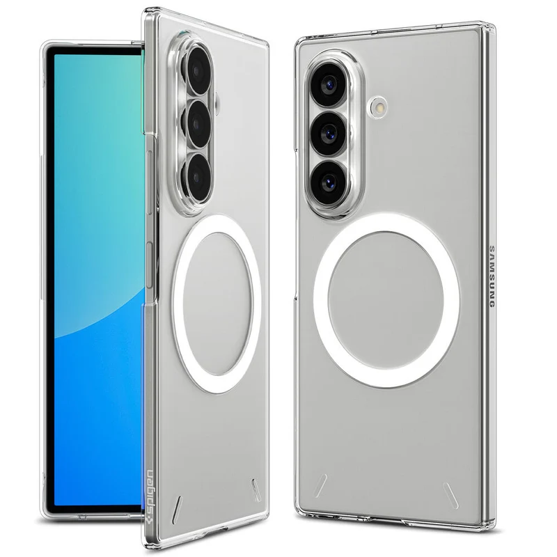 Spigen Galaxy Z Fold 8 Ultra Air Skin (MagFit) Case (Clear Case / White Ring)