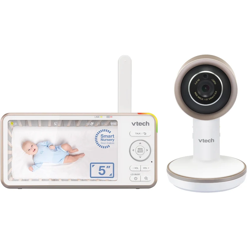 VTech V-Care 2 5” Smart Non-Contact Well-Being Baby Monitor with Remote Access