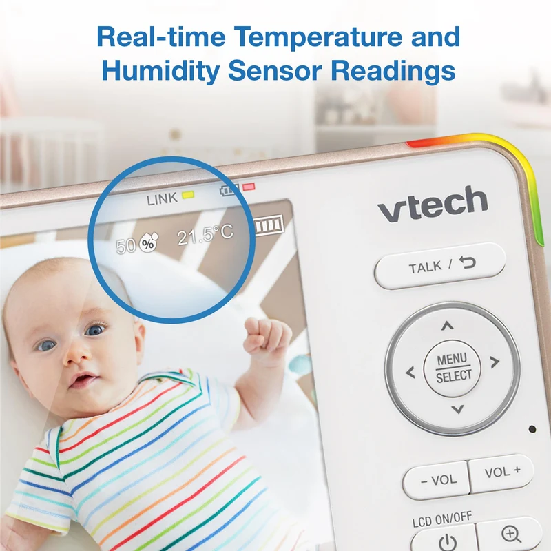 VTech V-Care 2 5” Smart Non-Contact Well-Being Baby Monitor with Remote Access
