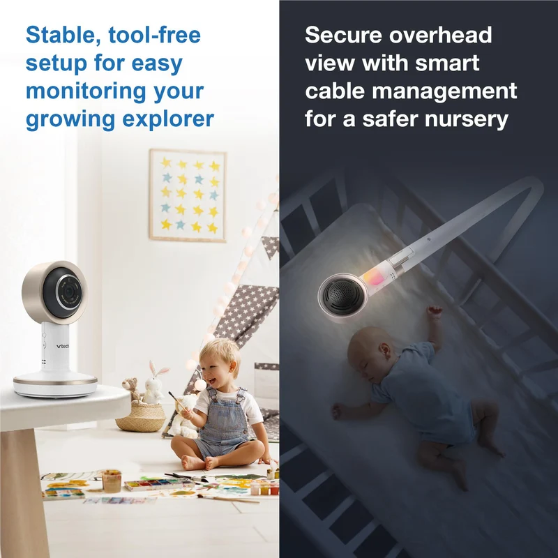 VTech V-Care 2 5” Smart Non-Contact Well-Being Baby Monitor with Remote Access