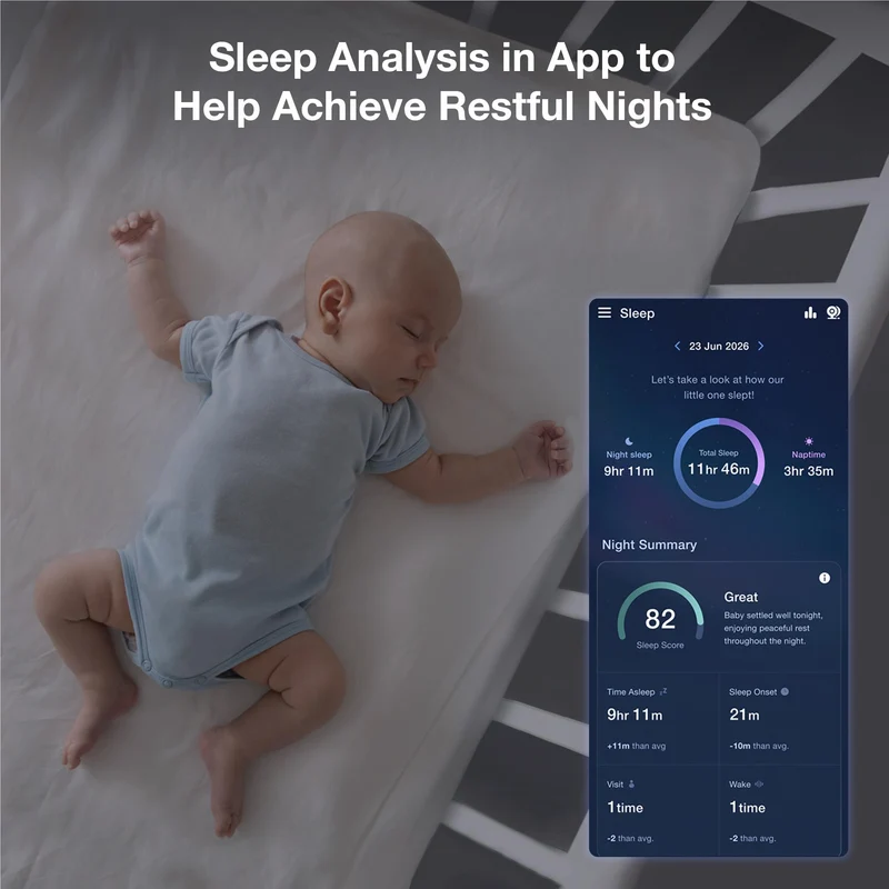 VTech V-Care 2 5” Smart Non-Contact Well-Being Baby Monitor with Remote Access