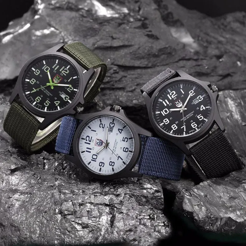 Orologio da Polso Militare Luminosa da Uomo con Cronometro
