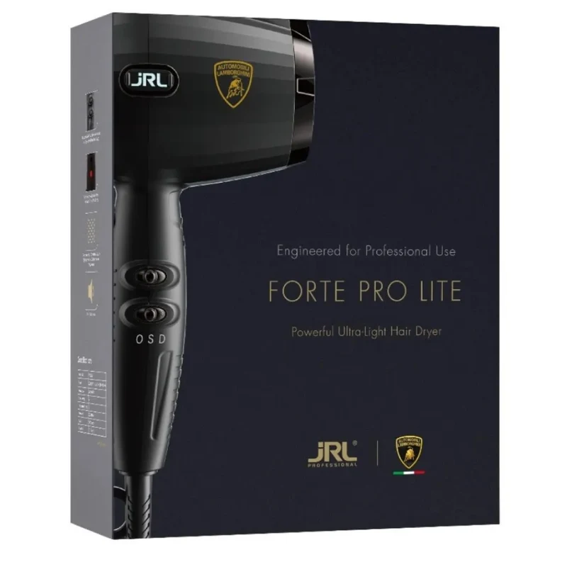 X Lamborghini – Sèche‑cheveux Forte PRO Lite ultra‑léger et puissant - 1 850 watts - Noir