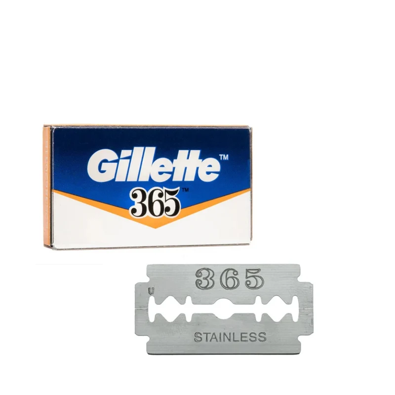 Lames de rasoir à double tranchant 365 en acier inoxydable (Paquet de 5)