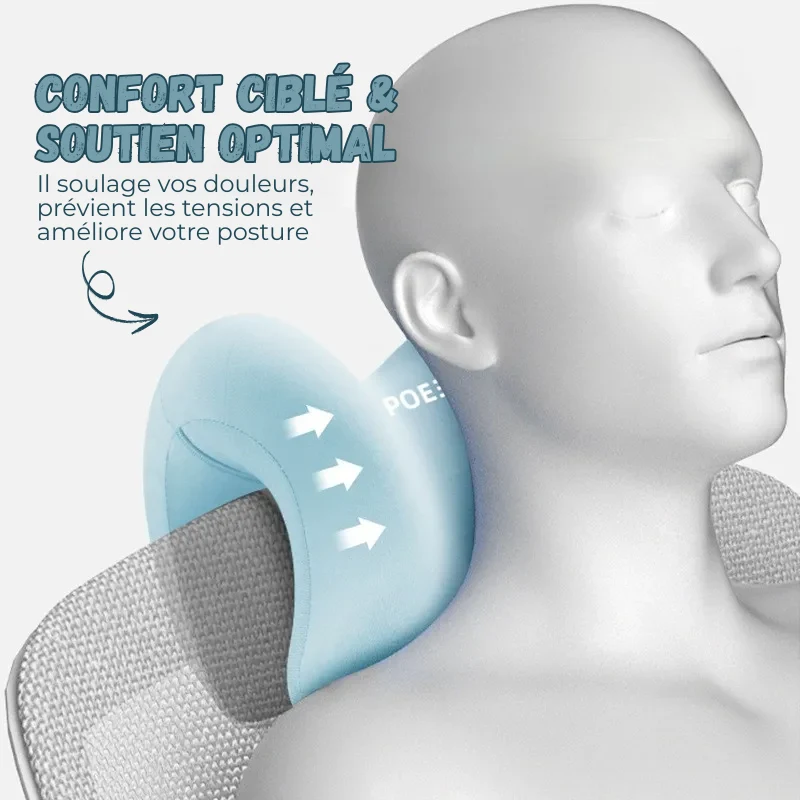 Oreiller Appui-Tête Ergonomique en Mousse Mémoire
