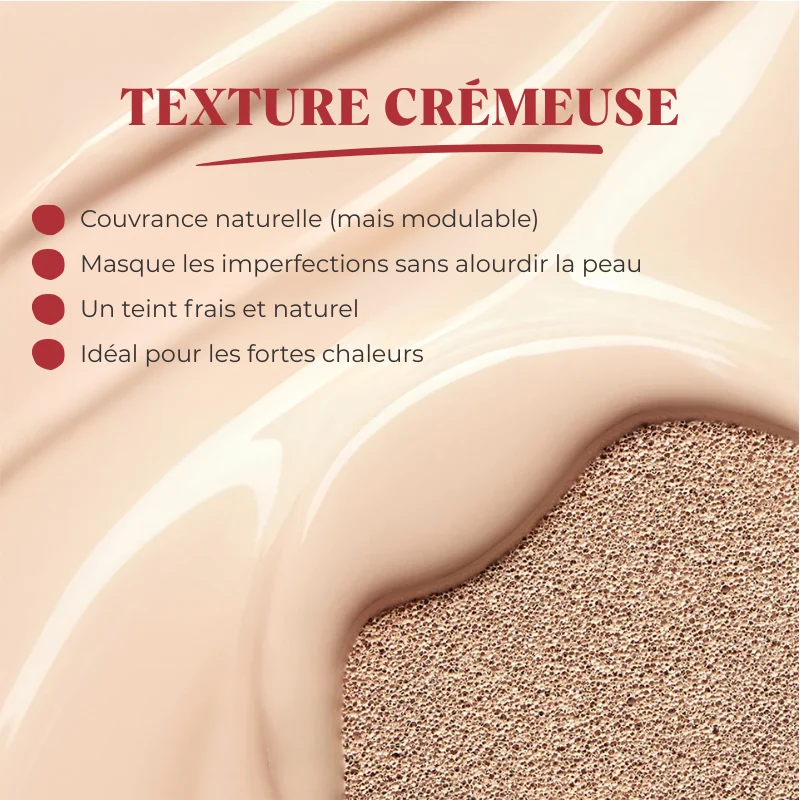 Fond de Teint Cushion Couvrance Optimale & Longue Durée