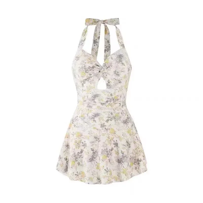 Maillot Une Pièce Amincissant Style Robe Élégante