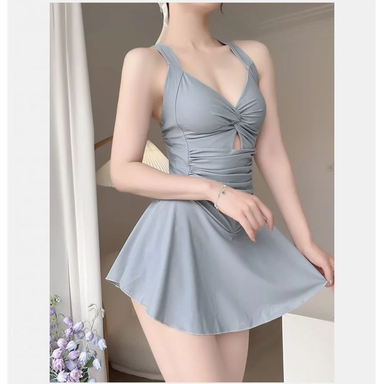 Maillot Une Pièce Amincissant Style Robe Élégante