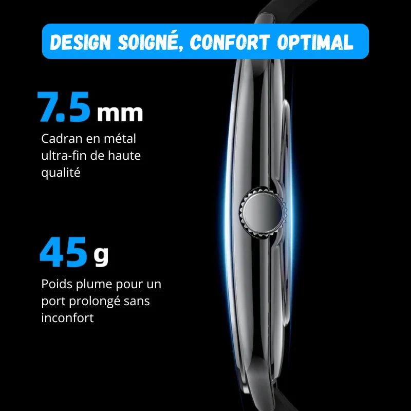 Montre Connectée Ultra Fine - Écran AMOLED HD 1.96" + 1 Bracelet OFFERT