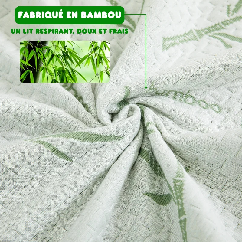 Housse de Matelas Bambou Imperméable et Rafraîchissante