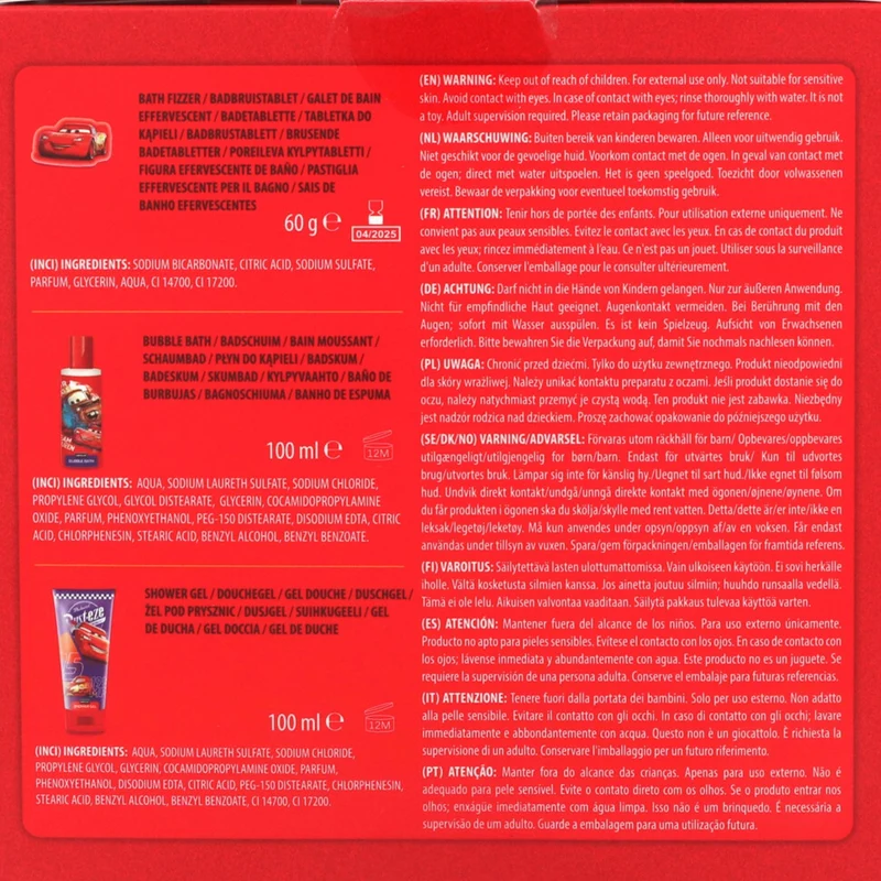 Coffret de bain Cars
